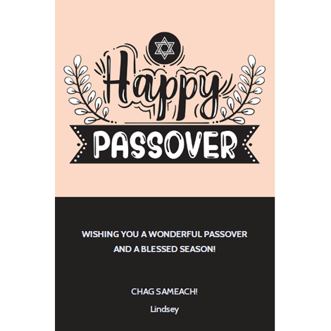 Happy Passover Laurel eCard